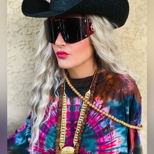 Gorgeous Cotton Peace ☮️ Tie dye Modern Mini dress